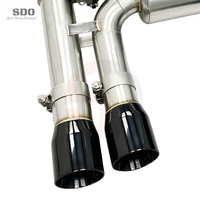 Silenciador de Escape Valvetronic SDO SS304 para BMW M3 M4 F80 F82 F83 3.0T 2014-2019, Sistema Axleback de Alto Rendimiento con Puntas Negras Plateadas