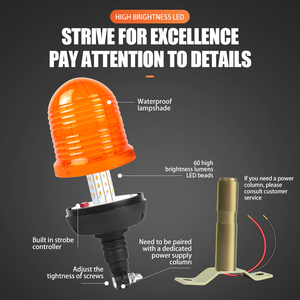 Luz Estroboscópica de Advertencia de Emergencia LED Ámbar de 60W para Automóvil, Brillante, 24V, Nueva Condición, Luz Intermitente de Marcador Lateral, 12V, Retrofit, IP65 - Product Image 3