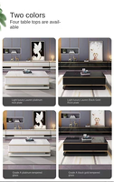 Nouveau support de rangement pour console de miroir en verre double or rose une table basse longue et étroite