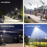 Lampadaire Solaire LED Haute Luminosité DC pour Autoroute, Boîtier en Aluminium, Étanche IP65, Extérieur, 300W 400W 500W, CRI90 6000K