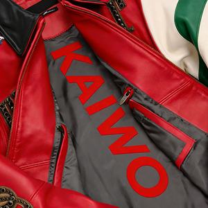 Vestes en cuir d'agneau personnalisées OEM, style universitaire, haute qualité, cuir d'agneau français naturel, vestes en cuir véritable, vêtements d'extérieur pour hommes - Product Image 3