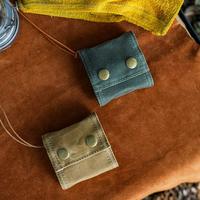 Tas Penyimpanan Bumbu Gaya Farmhouse Chuanyeren Grosir, Kain Kanvas Oilcloth Khaki/Hijau Hutan 30ml*2 untuk Dapur Perkemahan