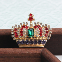 1 pièce Broche design couronne, élégante et distinctive, pour corsage, vêtements et casquettes