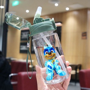 Vaso Infantil con Pajita de la Patrulla Canina, Botella Deportiva Portátil con Correa de Transporte - Product Image 3