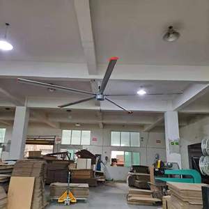 Ventilateur de plafond industriel de grande taille (5 m / 16 pi) à pales en aluminium, à vitesse variable, faible bruit, économe en énergie, pour les gymnases - Product Image 1