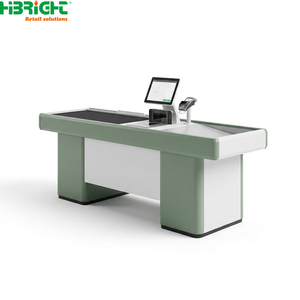 Modern Purple <b>Checkout</b> <b>Counter</b> Retail Cashier Desk POS <b>Counter</b> for Supermarket Boutique Grocery Store - Product Image 2