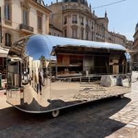 Chariot de nourriture mobile personnalisé, mini remorque, rôtissoire à poulet, camion à crêpes, kiosque à glaces, chariot de vente ambulante avec équipement de cuisine complet