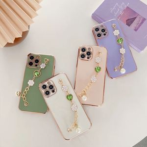 Nouveaux Designs Populaires <span class=keywords><strong>Bijou</strong></span> <span class=keywords><strong>Chaîne</strong></span> Suspendue <span class=keywords><strong>Chaîne</strong></span> Sangle <span class=keywords><strong>Téléphone</strong></span> Cas pour IPhone 11 12 13 14 15 Pro Max Électrolytique Conception - Product Image 3