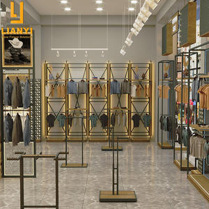 Présentoir mural en métal en bois réglable pour magasin de détail Meubles de vêtements pour enfants pour vitrine - Product Image 3