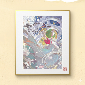 Tableau d'art officiel Pokémon Série Été : Pikachu et Eevee, Affiche de collection Shikishi Anime avec feuille d'or, pour les fans et les cadeaux - Product Image 1