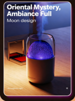 Nouveau humidificateur électrique volcanique à effet de fissure, USB silencieux, grand volume de brume, lumière ambiante colorée, pour la maison, l'hôtel, le camping-car