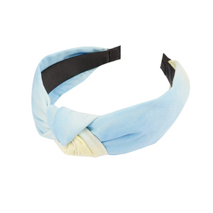 Bandeau croisé à nœud tie-dye dégradé pour femme, élastique et décontracté, avec nœud décoratif, en tissu multicolore - Product Image 5