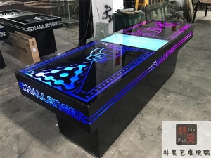Linhao Outdoor <strong>Beer</strong> Pong <strong>Table</strong> With Custom Logo LED Iron/Glass Material Durable Outdoor Furniture - Product Image 5