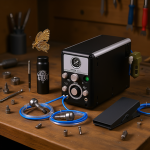 Graveur pneumatique à double embout Vevor 1200-6000 tr/min pour le travail du métal, du bois et la création de bijoux - Product Image 2