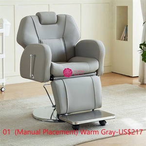 Sillón de Barbería Moderno Belmont Gris de Yicheng Beauty, Nuevo Estilo, Sillón de Peluquería de Cuero Sintético en Venta - Product Image 4