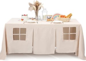 Carpa <span class=keywords><strong>de</strong></span> juegos con mantel para niños, fortín, casa <span class=keywords><strong>de</strong></span> juegos interior y exterior, <span class=keywords><strong>castillo</strong></span> <span class=keywords><strong>de</strong></span> <span class=keywords><strong>princesa</strong></span>, para camping, fiestas <span class=keywords><strong>de</strong></span> cumpleaños, cubierta decorativa y actividades - Product Image 4