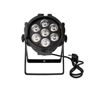 Luminaria LED Par 7x18W de Aluminio Delgado RGBWA+UV DMX512 IP33 para Escenarios y Hogares Inteligentes, Ideal para Entretenimiento Profesional en el Hogar - Product Image 5