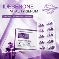 Sérum Visage en Capsules à l'Idébenone et au Squalane, Anti-âge, Hydratant, Réparateur, pour la Réduction des Rides, OEM