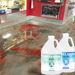 Recubrimiento Epóxico Metálico para Pisos, 100 kg/set, Relación 3:1, Resina Epóxica Autonivelante para Capa Superior de Piso, Recubrimiento Impermeable - Product Image 5