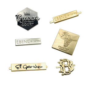 Oem Túi Xách Phụ Kiện phần cứng U chân túi logo kim loại mạ vàng Kim Loại Tùy chỉnh logo nhãn và thẻ cho túi xách - Product Image 3