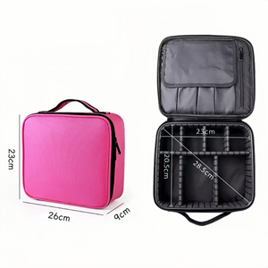תיק איפור גדול ועמיד למים מ-EVA, תיק קוסמטיקה נייד לנסיעות עם מחיצה ניתנת להזזה, אפשרות להדפסת לוגו מותאם אישית - Product Image 5