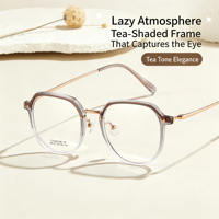 Montures de lunettes rétro TR M6167 en titane superélastique, anti-déformation, haut de gamme, vintage, décontractées, tendance, avec monture dorée