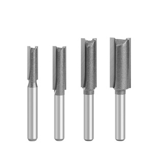 Straight Cut Carbide Tipped Router Bits 1/4 In Round Shank Woodworking Milling Cutter - Product Image 4