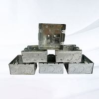 Boîtier de jonction métallique durable en acier galvanisé de 4 pouces carré pour montage facile sur profilé, modèle BPJS JXH-6
