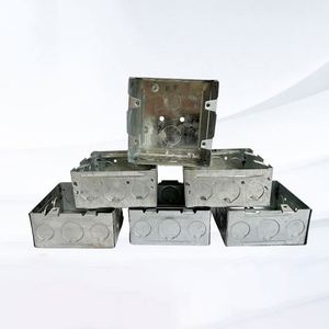 Thép mạ kẽm bền 4 "Thép vuông Stud nông Hộp thiết bị dễ dàng điện hộp nối kim loại - Product Image 6