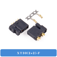 Connecteurs de charge de batterie au lithium XT30 2+2 mâle/femelle 4 broches haute intensité pour modèles réduits d'avions XT30PB/XT30PW 2+2 et applications énergies nouvelles