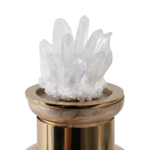 Vaso cilindrico con coperchio in cristallo per decorazioni da soggiorno, vaso in vetro per fiori, decorazione glamour per casa e ufficio - Product Image 6