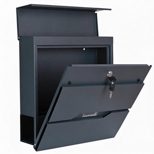 Buzón de Correo Exterior Moderno Antirrobo, Buzón Colgante de Pared con Cerradura y Gran Capacidad para Uso Residencial - Product Image 4