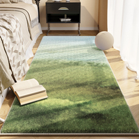 Boho Luxe Antidérapant Faux Cachemire Moderne Moelleux Sol Chambre Tapis de Chevet et Tapis