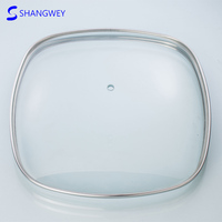 Couvercle carré de Type G, couvercle en verre pour Wok, pièces d'ustensiles de cuisine, nouvel arrivage en gros