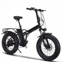 Bicicleta Eléctrica Plegable de 20 Pulgadas con Llantas Gruesas, 1000W, Batería de Litio de 48V, 7 Velocidades, Todoterreno, para Nieve y Montaña, para Adultos