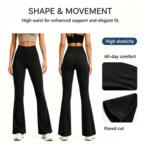 <b>Women</b> Flare Yoga <b>Leggings</b> High Waist Sportswear Fitness <b>Leggings</b> Plus Size Gym Workout Activewear Pants - Product Image 4
