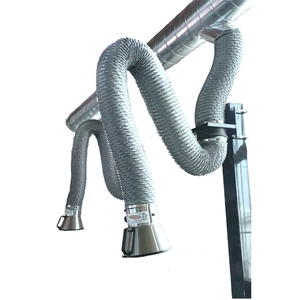 Brazo de extracción de humos de soldadura <span class=keywords><strong>industrial</strong></span>, brazo extractor de humos flexible con <span class=keywords><strong>campana</strong></span>, manguera de extracción de polvo - Product Image 1