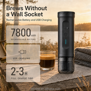 เครื่องชงกาแฟแคปซูล OEM 20 บาร์, เครื่องชงกาแฟพกพา 7800mAh พร้อมระบบทำความร้อนในตัว, พิมพ์โลโก้ด้วยเลเซอร์ตามสั่ง, บัญชีการค้าสำหรับผู้นำเข้า - Product Image 2