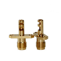 Connecteur RF SMA-KF178 à deux trous avec bride diamantée, connecteur femelle SMA pour câble RG178