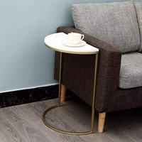 40X50cm Demi-Cercle Mur Etroit C Forme Moderne Simple Fer Art Chevet Canapé Table d'Appoint Table Basse