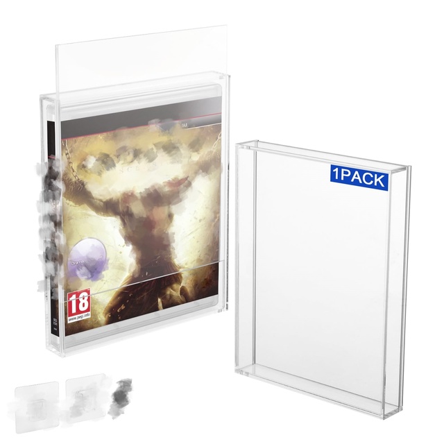 High Quality Acrylic Game Collector Case 3mm Thick Dustproof Display Box for Retro Game Collection Storage