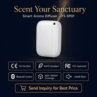 Diffuseur de parfum commercial pour hôtels et foyers, 400 ml, type brume, fonctionnement silencieux, sans eau, minuterie automatique, contrôle par application, écran tactile, fixation murale