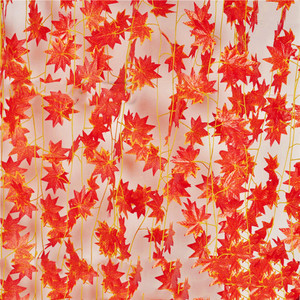 A-304屋外ホーム秋感謝祭の装飾秋オレンジカエデの葉ガーランド人工秋の葉ガーランド - Product Image 1