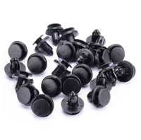 Clip de fixation automobile en plastique noir durable à enfoncer pour pare-chocs et doublure d'aile, avec tête de 18 mm, bride de 13 mm, tige de 9 mm et rivet de 8 mm pour trou