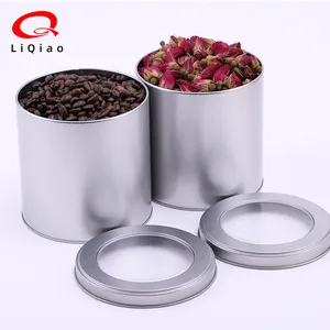 Large Round Flower Tea Metal Can Christmas Gift Packaging Food Grade Tin Can