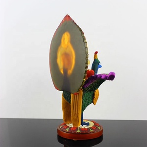 Liuli Fengshui <span class=keywords><strong>chino</strong></span> estatua religiosa * 260*120*270MM ámbar Pavo Real <span class=keywords><strong>Ming</strong></span> Wang estatuas - Product Image 6