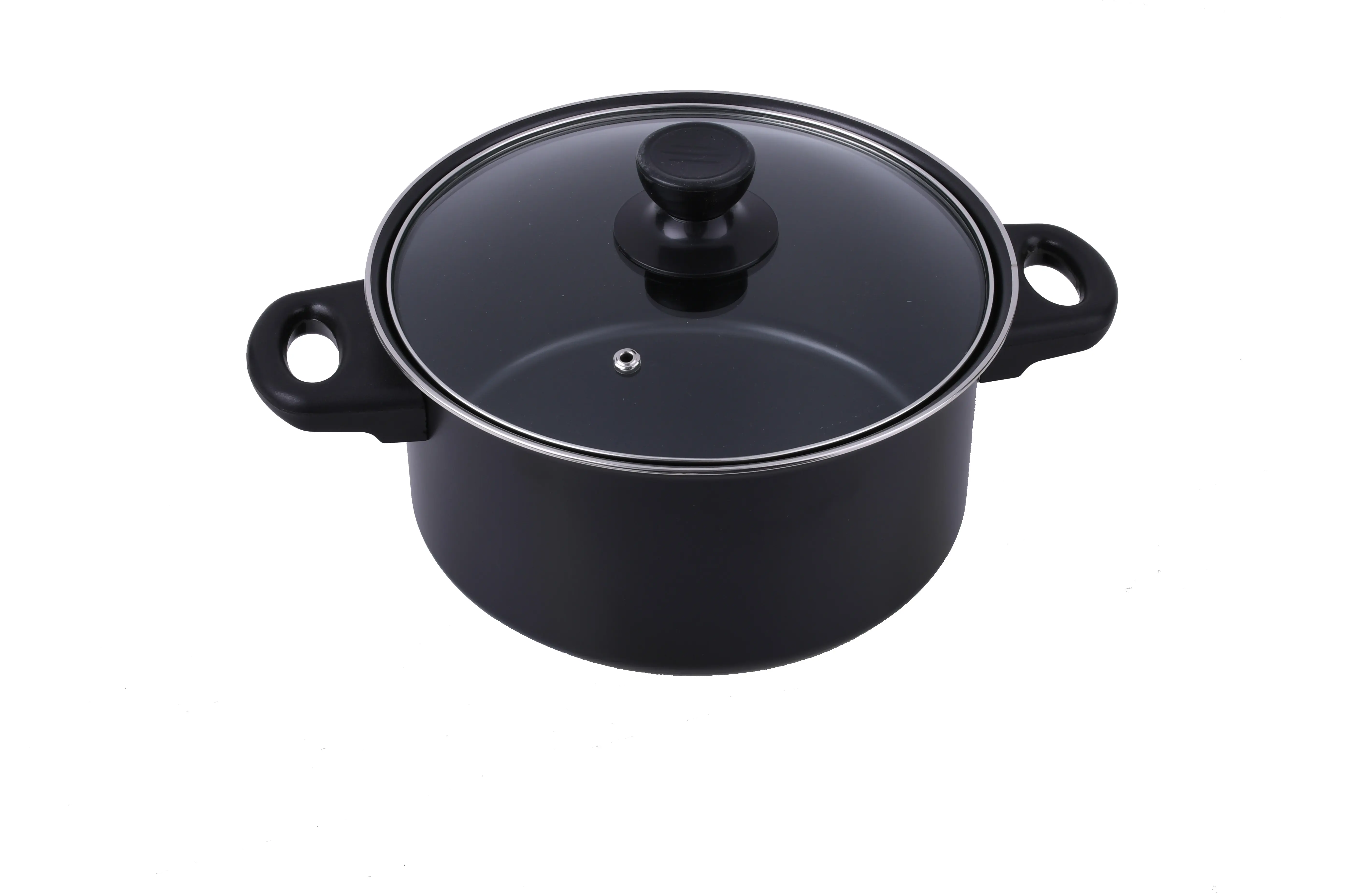 Wholesale cookware saucepan pots and pans kitchen ware non stick cast iron cookware set with glass lid soup pot