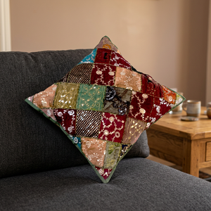 Magnifique Coussin Ethnique Vintage sari Tissu Housses Inde - Product Image 3