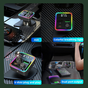 Topdio New Arrival Bluetooth Car Charger pd30w/QC3.0 A + C Port FM Music Player sạc nhanh cuộc gọi rảnh tay sản phẩm thông minh - Product Image 4