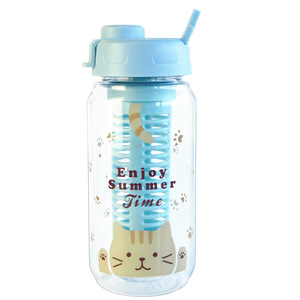 Tritan Portable Water Bottle 501-600Ml Reusable With <b>Infuser</b> For Sports - Product Image 2
